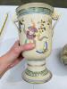 Pair of Hand Painted Nippon Vases, Moriage and Art Nouveau Style - 5