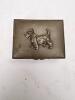Small Decorative Hinged Trinket Box With Dog Motif