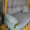 Broyhill Upholstered Loveseat With Wood Trim - 2