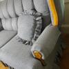 Broyhill Upholstered Loveseat With Wood Trim - 3
