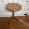 L. Hitchcock Stenciled Pedestal Accent Table