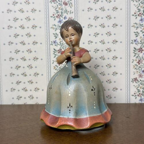Vintage Anri Hand-Painted Girl Music Box