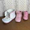 Trio of Ceramic Baby Shoe Planters