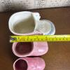 Trio of Ceramic Baby Shoe Planters - 6