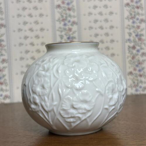 Lenox Embossed Floral Porcelain Vase