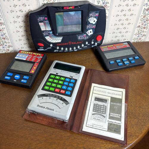 Vintage Electronic Casino Games and Blackjack Calculator