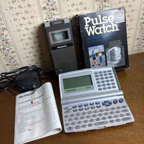 Vintage Electronics: Recorder, Pulse Watch, & Electronic Organizer