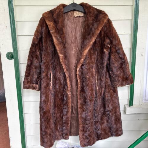 Vintage Kafasis Brown Fur Coat