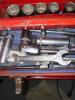 Metal Toolbox With Assorted Hand Tools and Socket Sets - 5