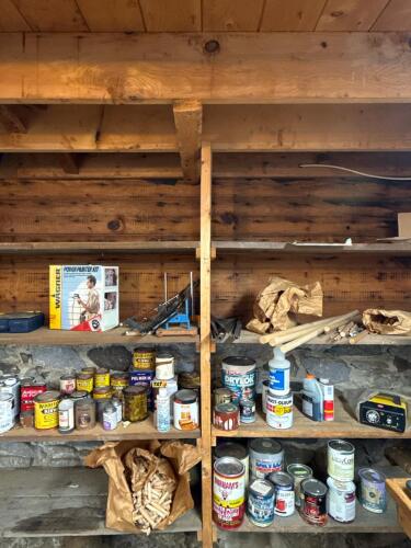 Assorted Cans of Paint, Putty, Finish, and Additive Products with Other Items