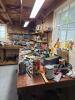 Picker Lot Featuring TWO Workbenches of Items! Plus Storage and Other Finds