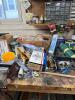 Picker Lot Featuring TWO Workbenches of Items! Plus Storage and Other Finds - 14