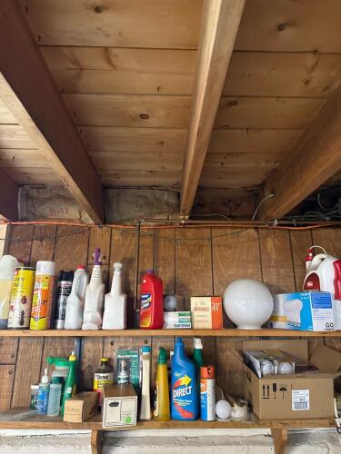 Assorted Home Maintenance Supplies and Light Bulbs