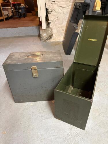 Vintage Metal File Boxes