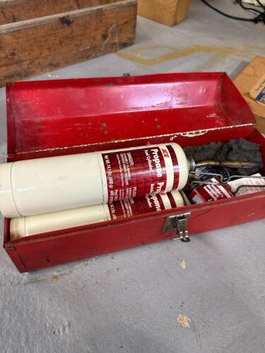 Propane Torch Kit With Ace Cylinders and Tools in Metal Case