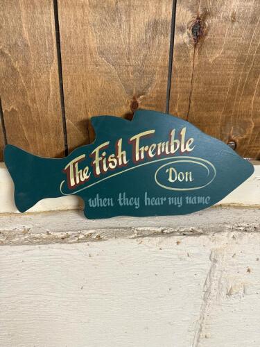 "The Fish Tremble" Personalized Wall Plaque by Cedar Creek Design Works