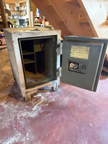 Vintage Victor Safe Company Fire-Resistant Safe with Combination Lock