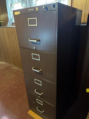 Statesman Brown Four-Drawer Vertical Filing Cabinet