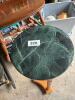 Pedestal Stand With Green Marble Top and Wooden Base - 5
