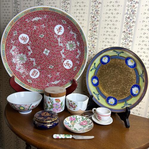 Lot of Bone China & Porcelain Dishes & Trinkets