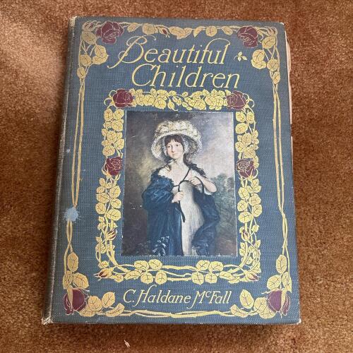 Antique 1909 Beautiful Children by C. Haldane McFall Gilt-Decorated Book