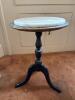 Marble-Top Pedestal Side Table