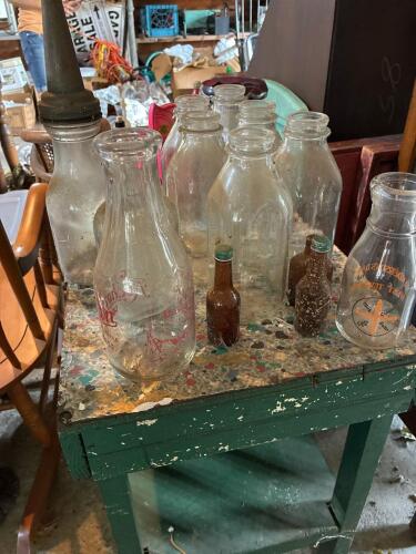Assorted Vintage Glass Bottles