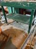 Green Painted Work Table with Lower Shelf