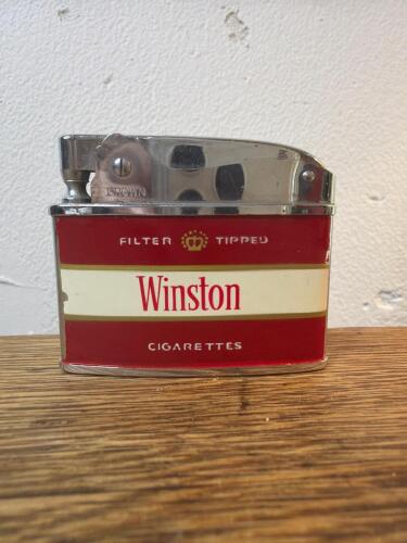 Crown Winston Cigarette Pack Advertising Lighter