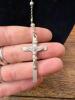 Sterling Silver Rosary with Crucifix and Blue Metal Case - 5