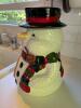 Snowman Ceramic Cookie Jar - 2