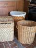 Three Woven Rattan Laundry Hampers