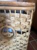 Three Woven Rattan Laundry Hampers - 13