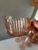 Pink Depression Glass Tableware Assortment - 6