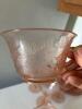 Pink Depression Glass Tableware Assortment - 8