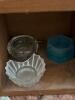 Pressed Glass and Porcelain Open Salts in Wooden Display Cabinet - 8