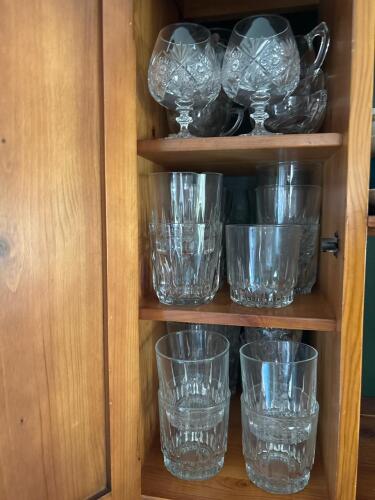 Assorted Cut Glass Stemware and Tumblers