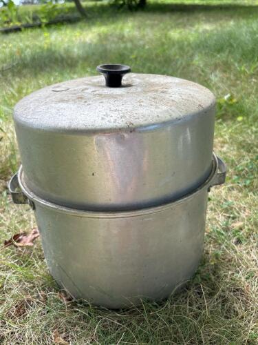 Vintage Aluminum Canner Pot with Rack