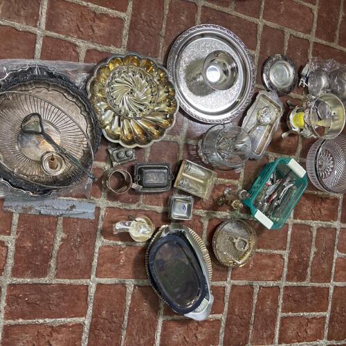 Assorted Silverplate and Stainless Tableware Lot