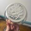 Four Clear Glass Dessert Bowls With Gold Rim and Floral Base Detail - 4