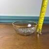 Four Clear Glass Dessert Bowls With Gold Rim and Floral Base Detail - 7