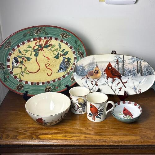 Lenox Winter Greetings Dinnerware and Serving Pieces Lot