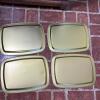 Four Currier and Ives American Homestead Seasons Decorative Trays - 6