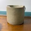 Stoneware Crock With Lid and Blue Floral Design - 4
