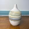 Studio Pottery Pastel Banded Vase, Signed
