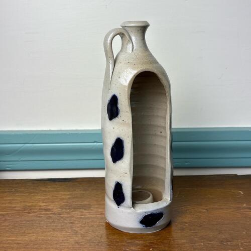 Glazed Pottery Bottle-Form Candle Lantern