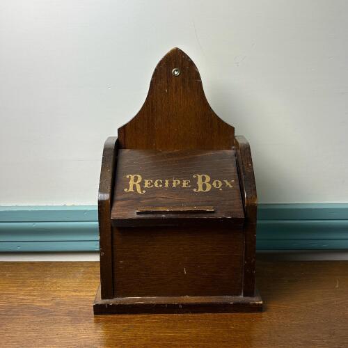 Vintage Wooden Recipe Box