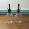 Pyrex Oil and Vinegar Cruets with Gold Bands and Stoppers - 2