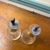 Pyrex Oil and Vinegar Cruets with Gold Bands and Stoppers - 3
