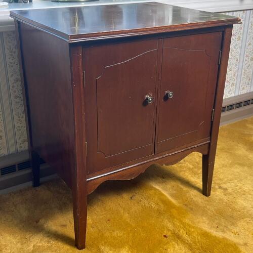 Vintage Wooden Record Cabinet